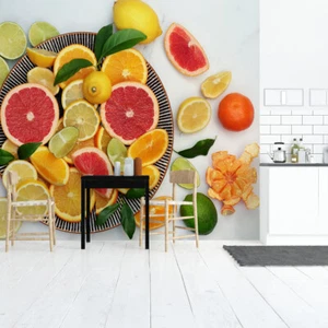 VINYL Fototapete XXL TAPETE Küche ZITRONEN Obst Natur 3177 - Bild 1 von 7
