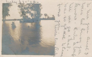 Glasgow MO * Missouri River Scene RPPC 1908 Howard Co. - Picture 1 of 2