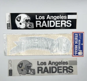 Vintage Los Angeles Raiders Autoaufkleber und wiederverwendbare statische Aufkleber Posten Neu in Verpackung - Bild 1 von 7