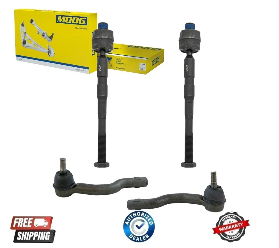 NEW MOOG Front Inner & Outer Tie Rod 4pc Kit Set for Infiniti Nissan SUV Truck - Image 1 of 1