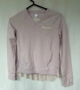 Ivivva By Lululemon Girls’ Size 10 Pink V-Neck Sweatshirt With Pleated Back - Picture 1 of 8