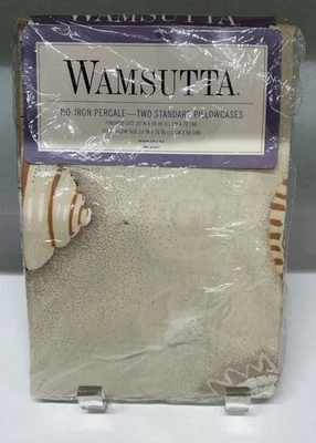 "2 fundas de almohada estándar Wamsutta nuevas de colección Hilton Head Sea Shell estampado 20"" X 25""" Foto 1 de 4