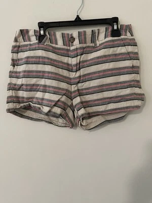 Pantalones Cortos Merona Para Mujer 4 Gris Bolsillos de tiro bajo Algodón Ligero 3" Entrepierna Foto 1 de 3