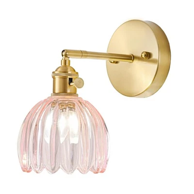 Aplique de pared con cable, aplique de pared vintage con interruptor, luz de pared dorada... Foto 1 de 4