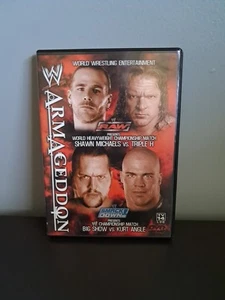 WWE Armageddon 2002 DVD Triple H HBK Kurt Angle Benoit Vs Guerrero Pre-owned - Picture 1 of 12