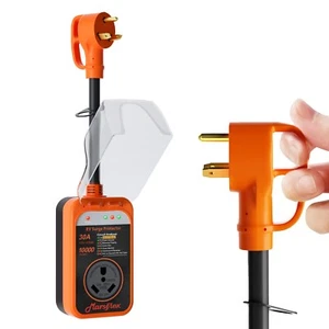 Protector contra sobretensiones de 30 amperios para autocaravana 10000 julios con cubierta impermeable luz LED para autocaravana - Imagen 1 de 6