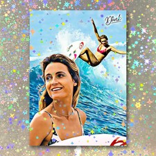 Alana Blanchard Holographic Waverider Sketch Card Limited 1/5 Dr. Dunk Signed