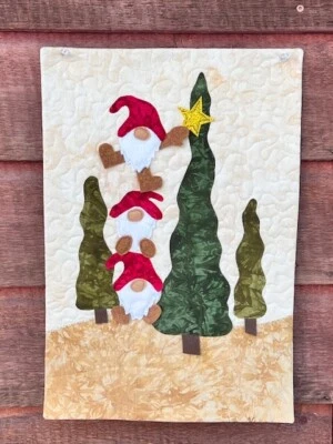 On The Trail Creations Up to Gnome Good Wall Hanging Art Quilt Kit -Beret Nelson