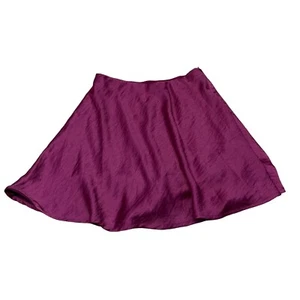 Falda Swing Skater para Mujer Semilla Mostaza Mini Rojo Satinado Talla Pequeña - Imagen 1 de 4