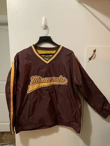 Vintage Minnesota Golden Gophers Jacket Men's Large Steve & Barry's Pull Over - Picture 1 of 12