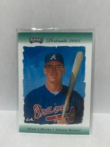 2003 Playoff Portraits All-Star Fanfest GREEN Parallel - Rare ADAM LAROCHE