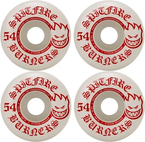 Skateboard Wheels Burners 54Mm 99A White/Red - Picture 1 of 2