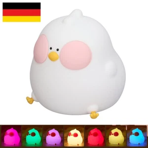 LED Silikon Nachtlampe Baby Kinder Touch USB Nachtlicht Babyzimmer Zimmer Dekor - Bild 1 von 8