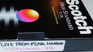 SCOTCH VHS tape, sold as used blank, 2001 Live Pearl Harbor/West Wing/Edwards