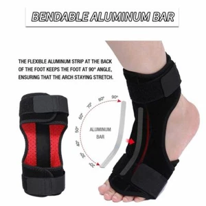 Night Splint Dorsal Foot Brace Plantar Fasciitis Drop Sprain Support Pain Relief - Picture 1 of 12