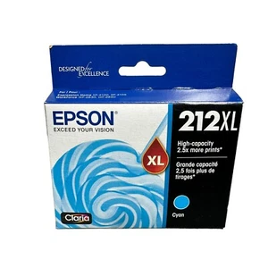 Genuine OEM Epson 212XL Cyan Ink Cartridge Exp 04/2026 - Picture 1 of 3