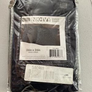 INK + IVY Euro Pillow Sham26”x26” 100% Cotton Navy/ Blue✔️ - Bild 1 von 2