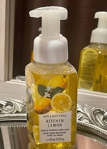 (1) Bath & Body Works Kitchen Lemon Yellow Gentle Foaming Hand Soap 8.75oz New - Picture 1 of 1