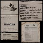 2024 66th Grammy Award TV Show Breakdown Dua Lipa Miley Cyrus Taylor Swift Doja