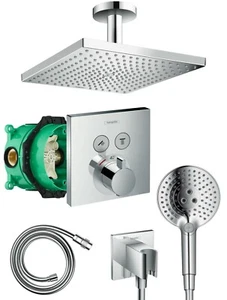Rubinetto doccia Hansgrohe a incasso doccia Select Raindance sistema doccia a pioggia - Foto 1 di 14