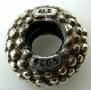 Authentic Pandora Beaded Beauty Dots Spacer Charm 925 Sterling Silver Round 10mm - Picture 1 of 8