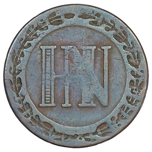 Allemagne - Westphalie 5 centimes 1809 C Jérôme Bonaparte Cassel - cuivre KM.94 - Imagen 1 de 2