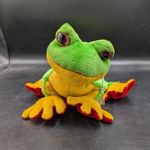 Ganz Webkinz Plush tree frog green 8" Toy with Sealed Code HM109 - Picture 1 of 9