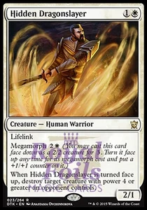 Hidden Dragonslayer 1x FOIL DTK MTG Dragons of Tarkir Rare MINT white - Picture 1 of 1
