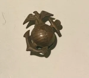 USMC Cuerpo de Marines Águila Globo Ancla Collar Servicio Sombrero Solapa Pasador Tornillo Trasero De Colección - Imagen 1 de 2
