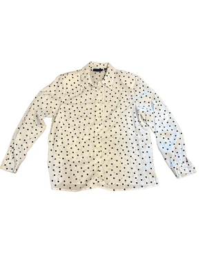 Blusa Karen Scott para mujer talla L lunares manga larga - nunca usada con etiqueta Foto 1 de 4