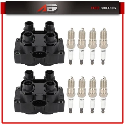 Ignition Coils & Spark Plugs For Ford F-150 Mustang 1998 4.6L Explorer 2000 5.0L - Изображение 1 из 4