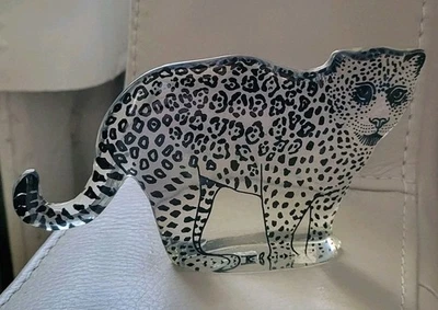 Escultura de leopardo Lucite acrílico Abraham Palatnik de colección de Brasil Foto 1 de 4