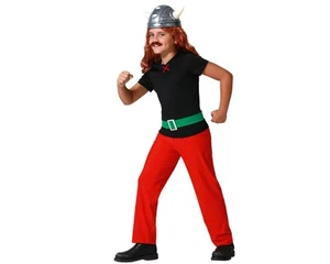 Atosa Asterix Children's Costume Asterix and Obelix Google Black Red Cosplay Fre - Bild 1 von 5