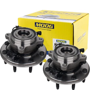 2 MOOG Front Wheel Bearing & Hub for 11-19 GMC Sierra 2500HD Chevy Silverado 4x4 - Foto 1 di 7