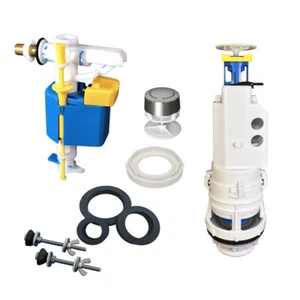 KIT REPARACION WC UNIVERSAL - DESCARGADOR, FLOTADOR, JUNTAS Y TORNILLOS - Imagen 1 de 10
