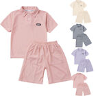 Unisex Kids Set Short Sleeve Outfit Sweatshirt Suit Girls Costume With Shorts