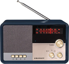 CR3036D-NV Tribute Vintage AM/FM Bluetooth Radio, Navy