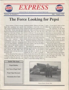 VNTG Ephemera EXPRESS PEPSI-COLA Collectors Club News Jul-Aug 1999 Vol 16 No. 3 - Picture 1 of 4