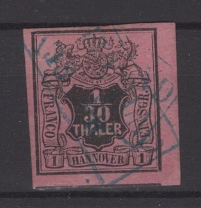 (WH23268) GERMAN STATES - 1851, HANNOVER MI 3b, USED, CV €65, SEE SCANS - Bild 1 von 2