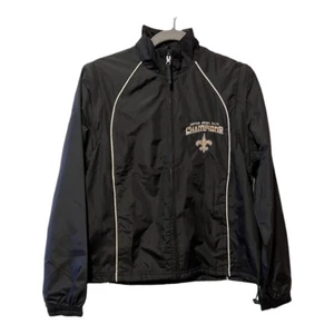 NEW ORLEANS SAINTS Super Bowl XLIV CHAMPIONSHIP Jacket Sewn Logos Sz S - Picture 1 of 7