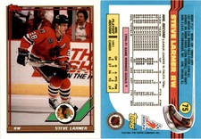 1991 Topps Hockey Card 75 STEVE LARMER CHICAGO BLACKHAWKS
