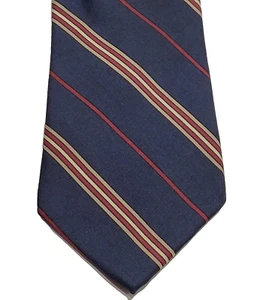 Guy LaRoche Paris Diagonal Stripe Professional All Season Blue SILK Necktie - Picture 1 of 7