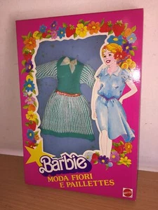Mattel Barbie MODA FIORI e PAILLETTE N. 4 Ass. 8380 MIB Vintage ITALY anni 80 - Picture 1 of 2