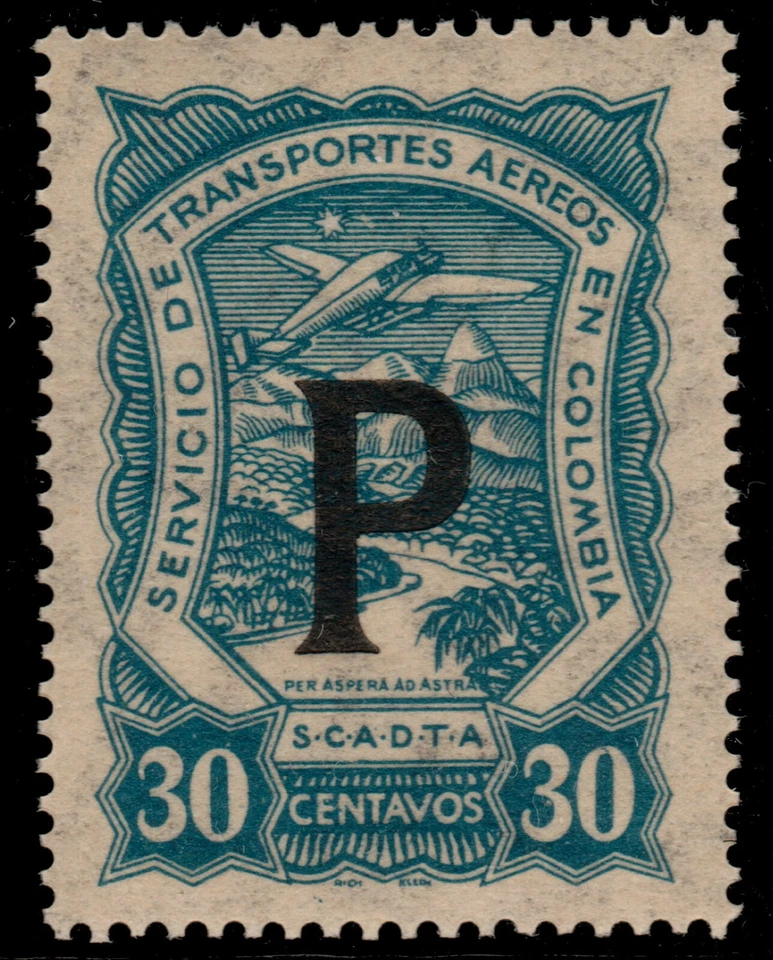 ✔️ COLÔMBIA SCADTA 1923 - AVIÃO CONSULAR PANAMÁ - SC. CLP60 ** MNH [2SCLA654] - Imagem 1 de 1