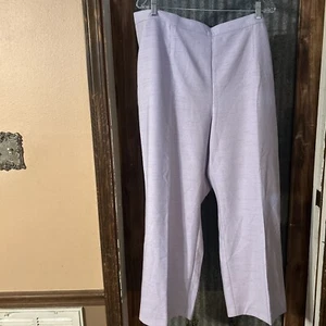 Alfred Dunner Classics Fit Terry Dress Pants Women's 22W Iris Purple Pull On - Picture 1 of 11