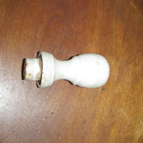 Antique Colonial or Victorian Turned Furniture Finial or Door Stop, 3.5 Inch Cover