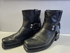 Harley Davidson Iroquois Low Men’s Black Leather Riding Boots SZ 9 **READ** - Picture 1 of 9