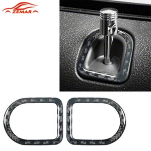 Carbon Fiber Interior Door Lock Pins Cover Decor Trim For Ford Mustang 2005-2009 - Imagen 1 de 8