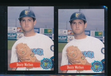 Lot (2) 1995 Multi-Ad #30 Dusty Wathan Everett AquaSox Player Lot (FN6) SWSW6