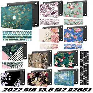 Funda rígida engomada con patrón de flores frescas para nueva Macbook Air 13,6" M2 - Imagen 1 de 21